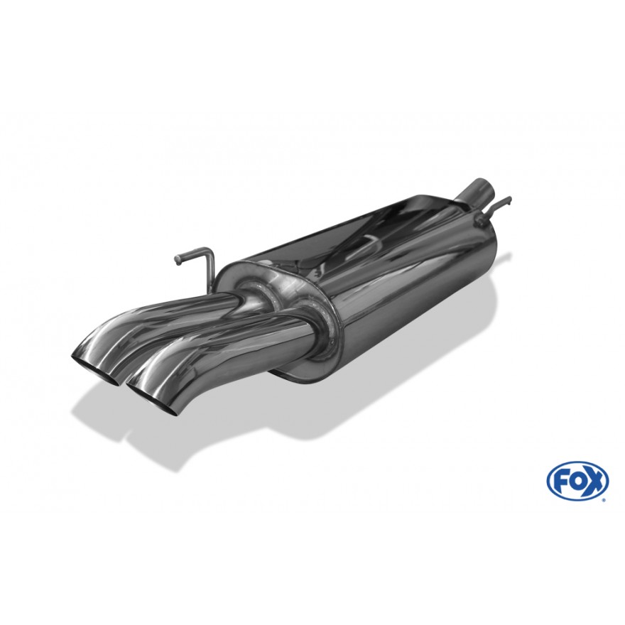 Silencieux arrière inox 2x63mm type 28 pour VOLKSWAGEN GOLF CABRIOLET MK4