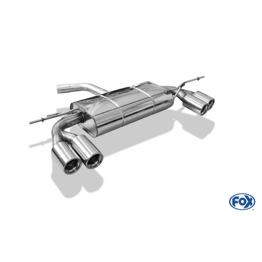 Silencieux arrière duplex inox 2x80mm type 13 pour VOLKSWAGEN GOLF MK5
