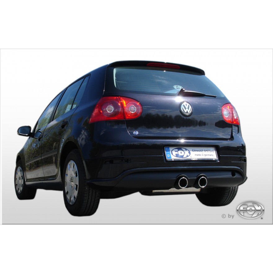 Silencieux arrière inox 2x90mm type 16 (look R32) pour VOLKSWAGEN GOLF MK5