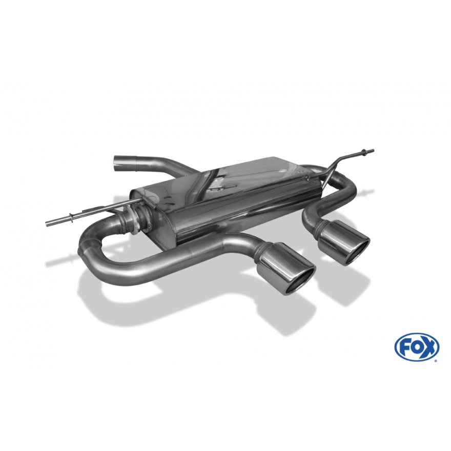 Silencieux arrière inox 2x90mm type 16 (look R32) pour VOLKSWAGEN GOLF MK5