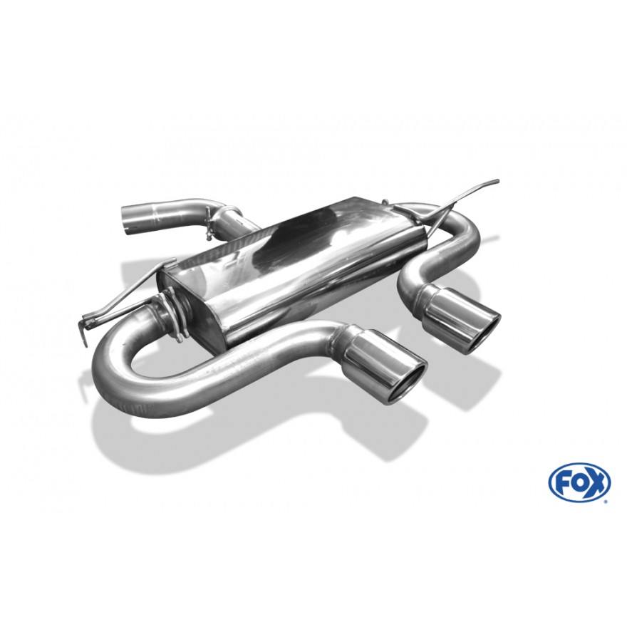 Silencieux arrière inox 2x90mm type 16 (look R32) pour VOLKSWAGEN GOLF GTI/GTD MK5