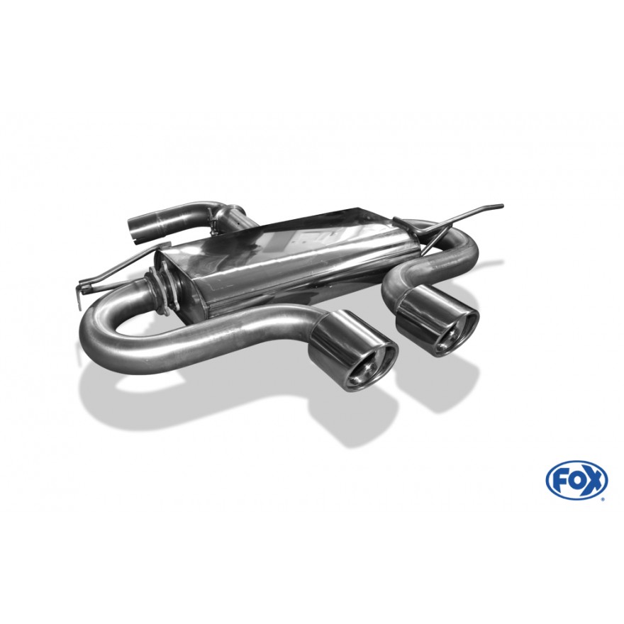 Silencieux arrière inox 2x100mm type 17 (look R32) pour VOLKSWAGEN GOLF MK5