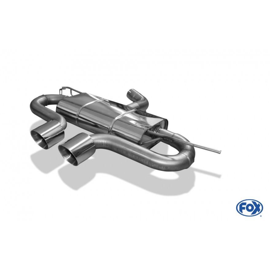Silencieux arrière inox 2x100mm type 25 (look R32) pour VOLKSWAGEN GOLF GTI/GTD MK5