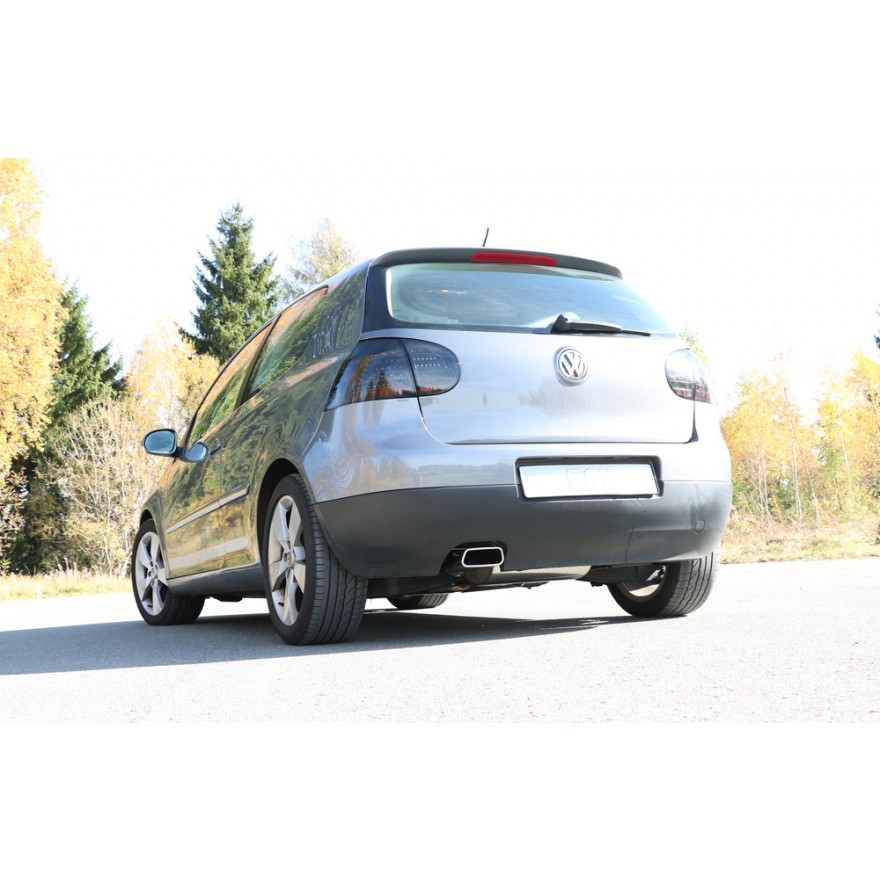 Silencieux arrière inox 1x145x65mm type 59 pour VOLKSWAGEN GOLF MK5 4-MOTION