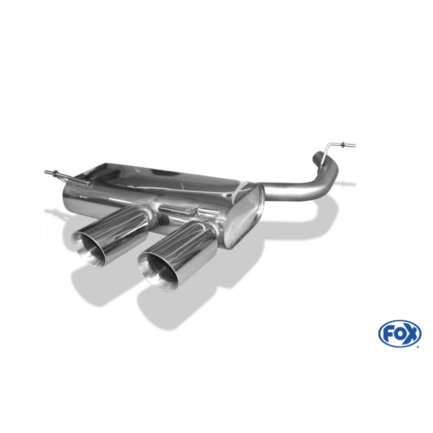 Silencieux arrière inox 2x100mm type 25 pour VOLKSWAGEN GOLF R32 MK5