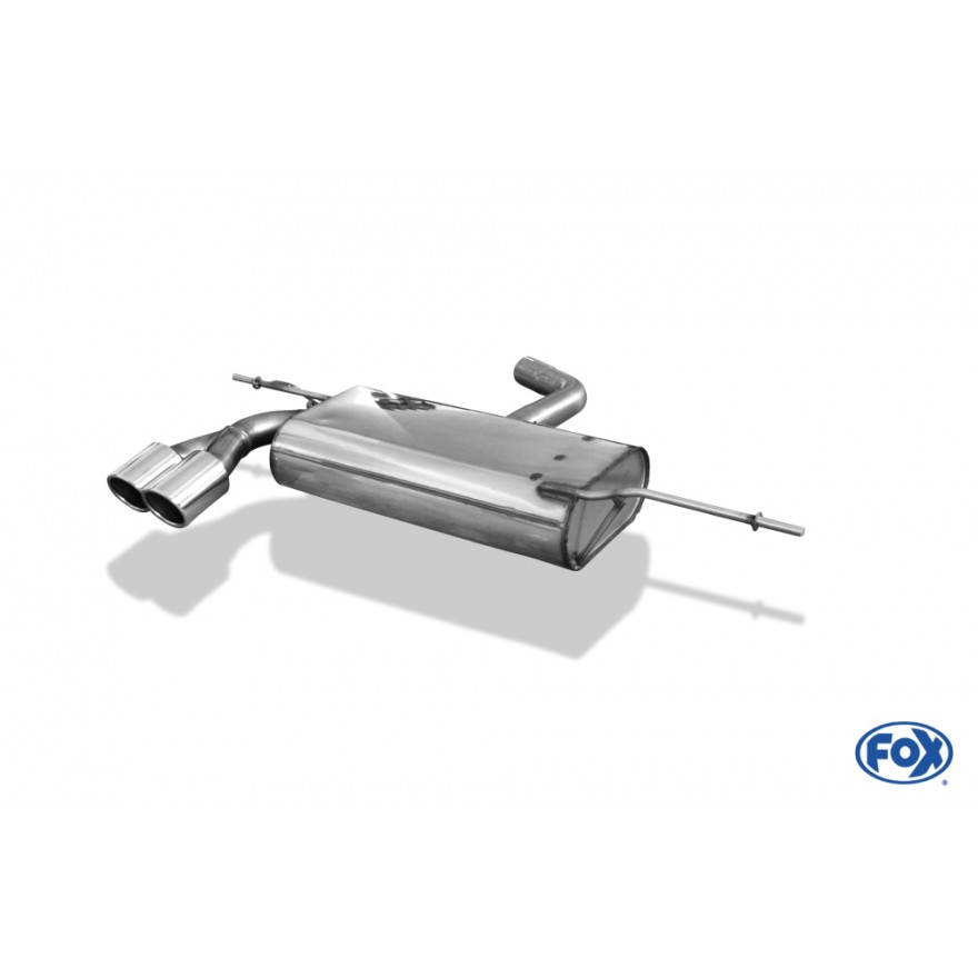 Silencieux arrière inox 2x80mm type 16 pour VOLKSWAGEN GOLF MK6