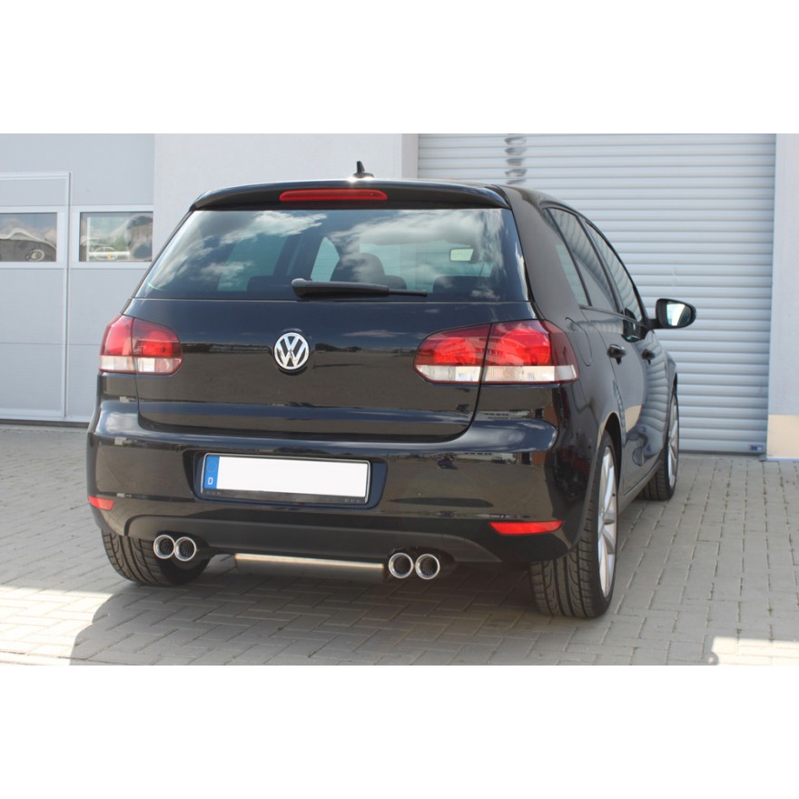 Silencieux arrière duplex inox 2x80mm type 13 pour VOLKSWAGEN GOLF MK6