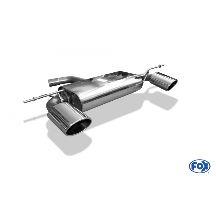 Silencieux arrière duplex inox 1x140x90mm type 32 pour VOLKSWAGEN GOLF MK6