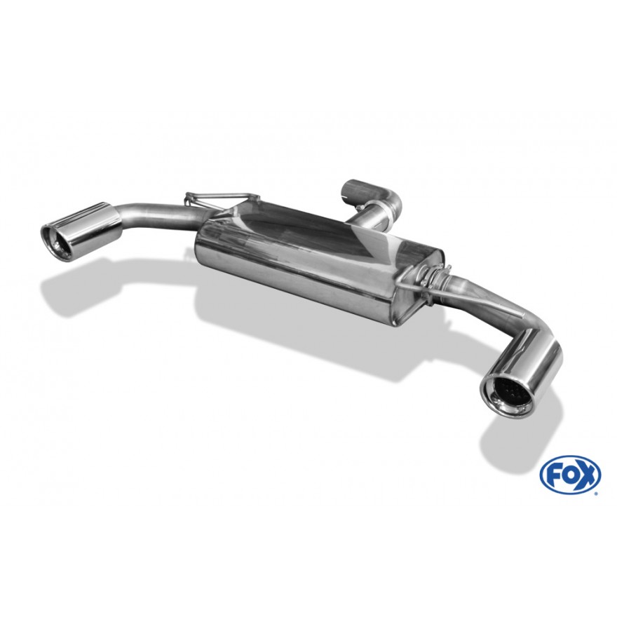 Silencieux arrière duplex inox 1x90mm type 17 (look GTI) pour VOLKSWAGEN GOLF MK6