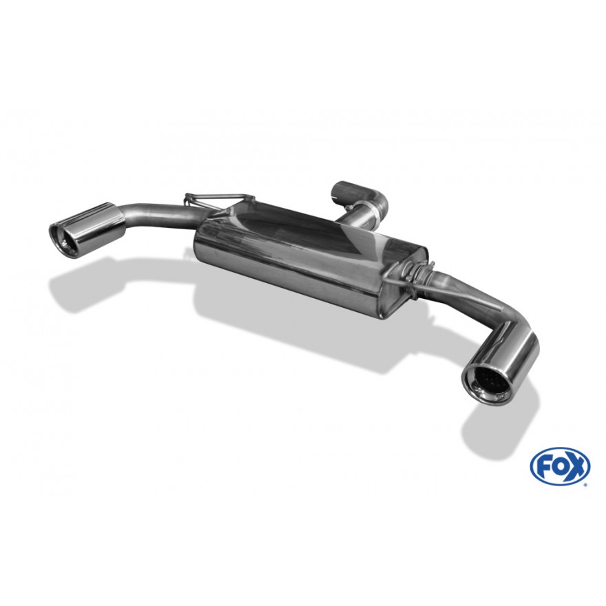 Silencieux arrière duplex inox 1x90mm type 17 pour VOLKSWAGEN GOLF CABRIOLET GTI MK6
