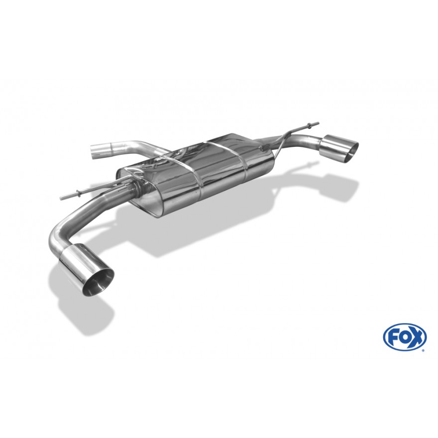 Silencieux arrière duplex inox 1x90mm type 25 (look GTI) pour VOLKSWAGEN GOLF MK6