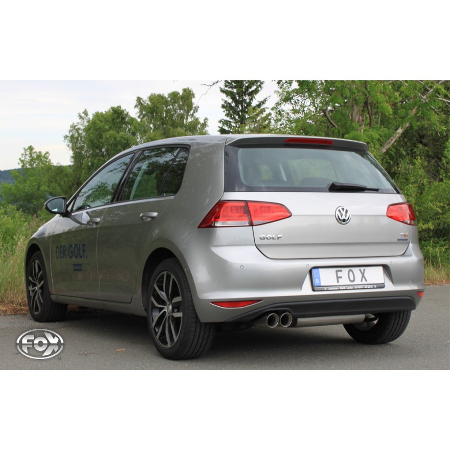 Silencieux arrière inox 2x80mm type 25 pour VOLKSWAGEN GOLF MK7