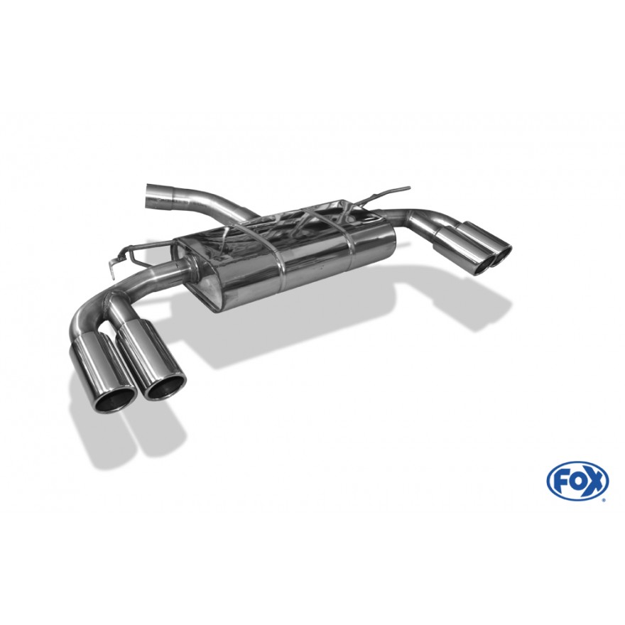 Silencieux arrière duplex inox 1x160x90mm type 38 pour VOLKSWAGEN GOLF MK7