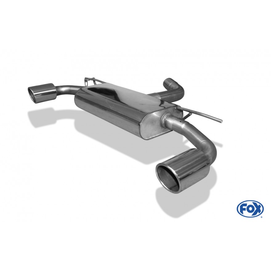 Silencieux arrière duplex inox 1x100mm type 16 pour VOLKSWAGEN GOLF MK7 GTI/TCR (Facelift)
