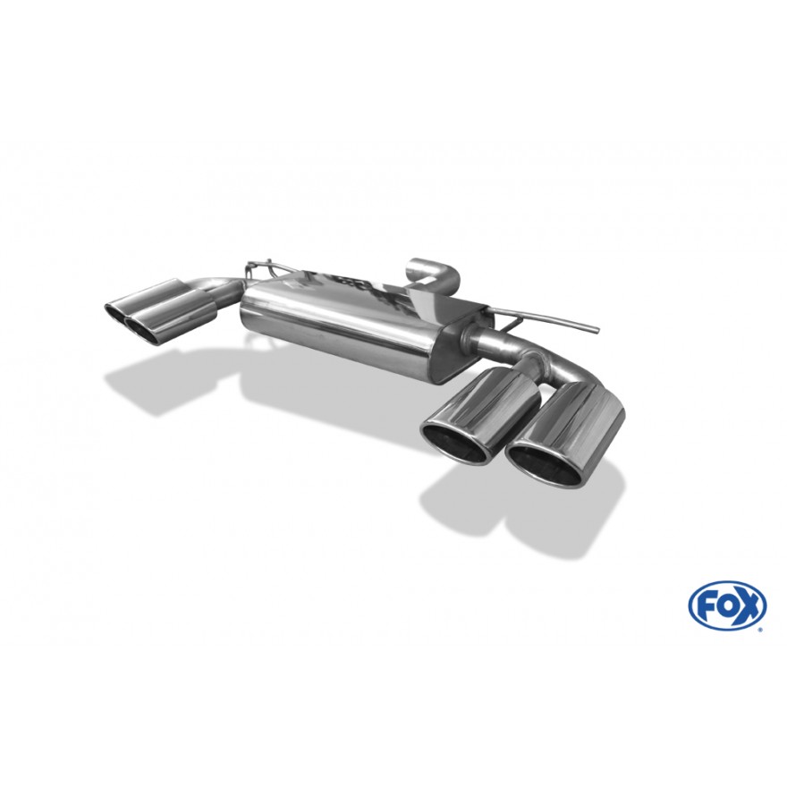 Silencieux arrière duplex inox 2x115x85mm type 32 "look R" pour VOLKSWAGEN GOLF GTI MK7 FACELIFT