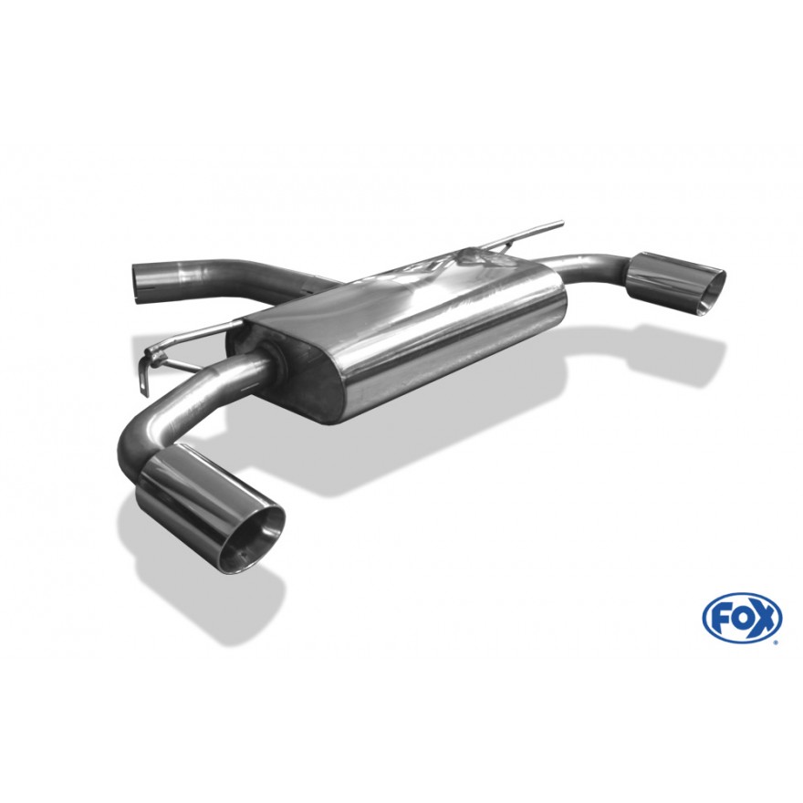 Silencieux arrière duplex inox 1x90mm type 25 (look GTI) pour VOLKSWAGEN GOLF MK7