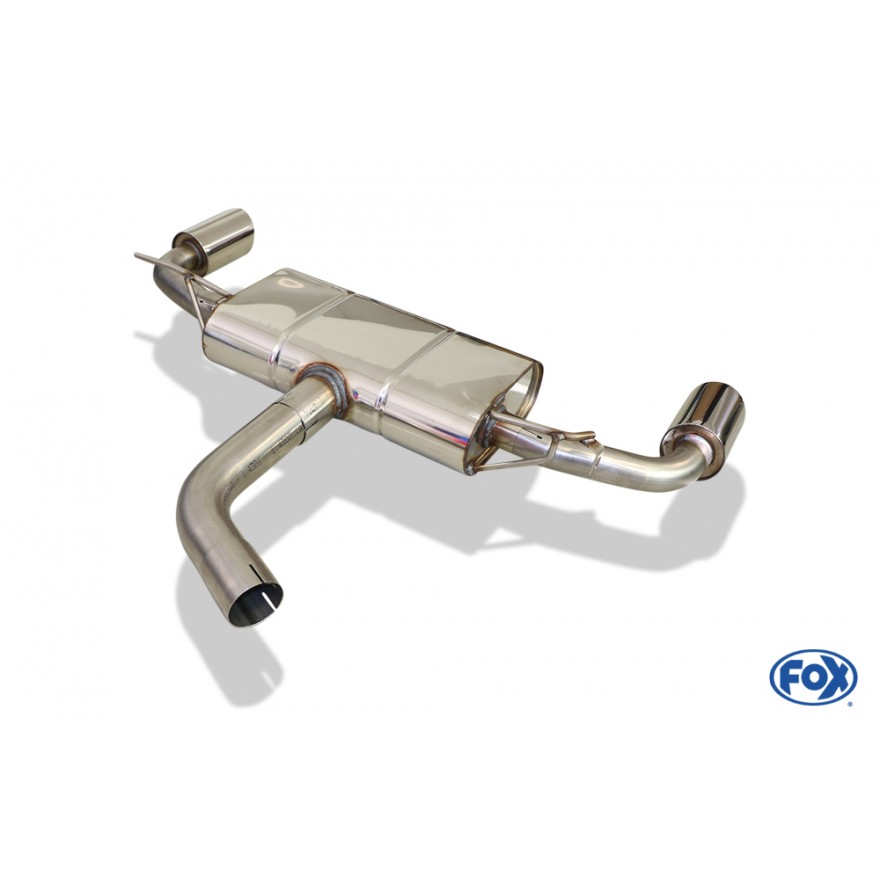 Silencieux arrière duplex inox 1x100mm type 25 (look GTI) pour VOLKSWAGEN GOLF MK7