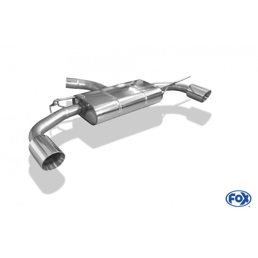 Silencieux arrière inox 1x114mm type 25 look GTI pour VOLKSWAGEN GOLF MK7 Facelift