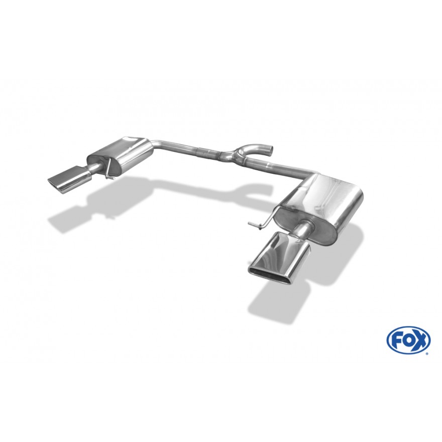 Silencieux arrière duplex inox 1x145x65mm type 59 pour VOLKSWAGEN GOLF VARIANT 4-MOTION MK7