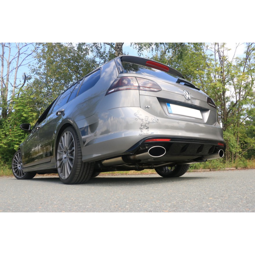 Silencieux arrière duplex inox 1x160x90mm type 38 pour VOLKSWAGEN GOLF VARIANT R 4-MOTION MK7