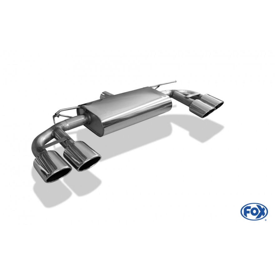 Silencieux arrière duplex inox 2x115x85mm type 44 pour VOLKSWAGEN GOLF R 4-MOTION MK7 FACELIFT