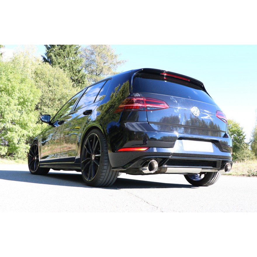 Silencieux arrière duplex inox 1x100mm type 25 pour VOLKSWAGEN GOLF MK7 GTI/TCR (Facelift)
