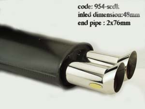 Echappement Universel 2*76 mm-954-SCDK
