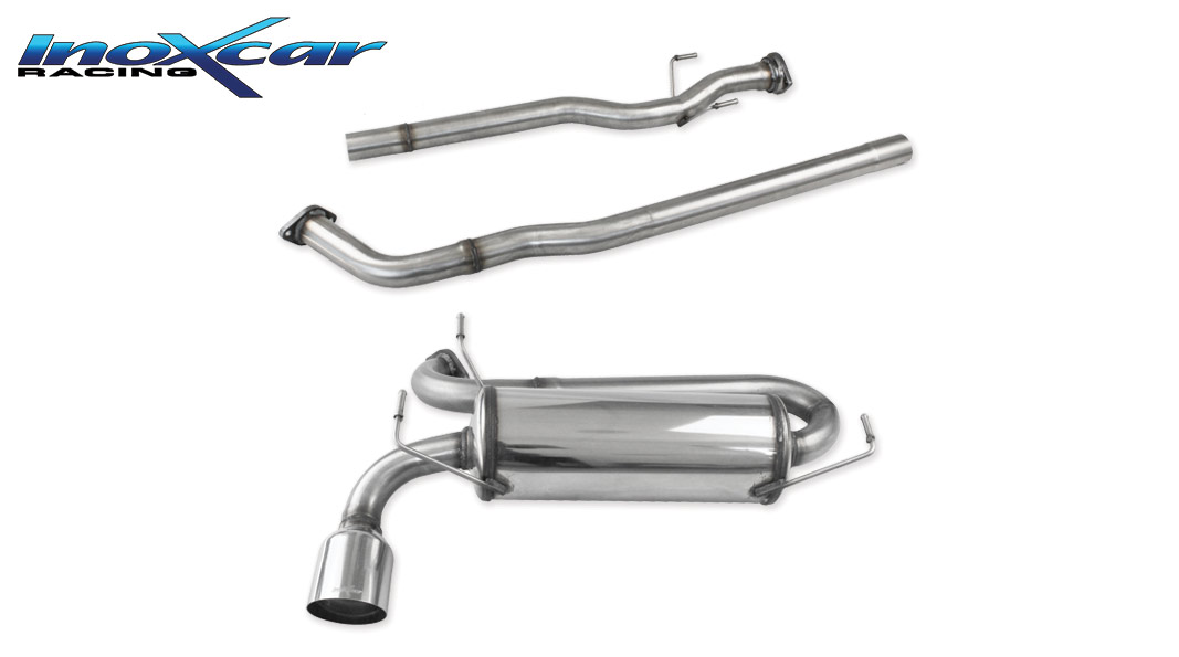 Inox CATBACK.97 Tube central direct+Silencieux arriere 1X100 RACING diam 55