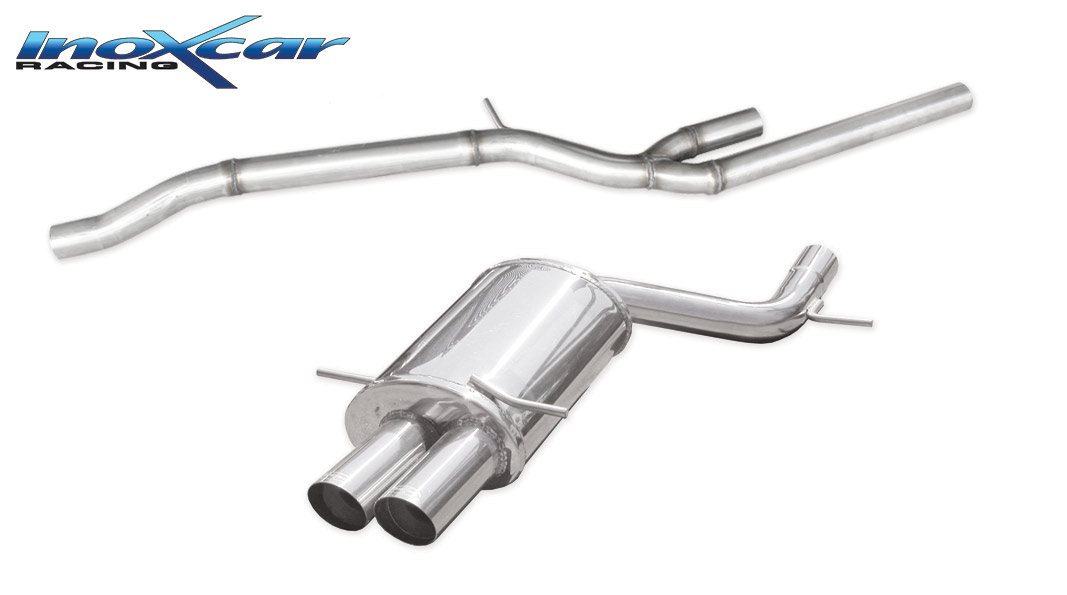 Inox CATBACK.51 Tube central direct+Silencieux arriere 2X76 Racing (diam 60)