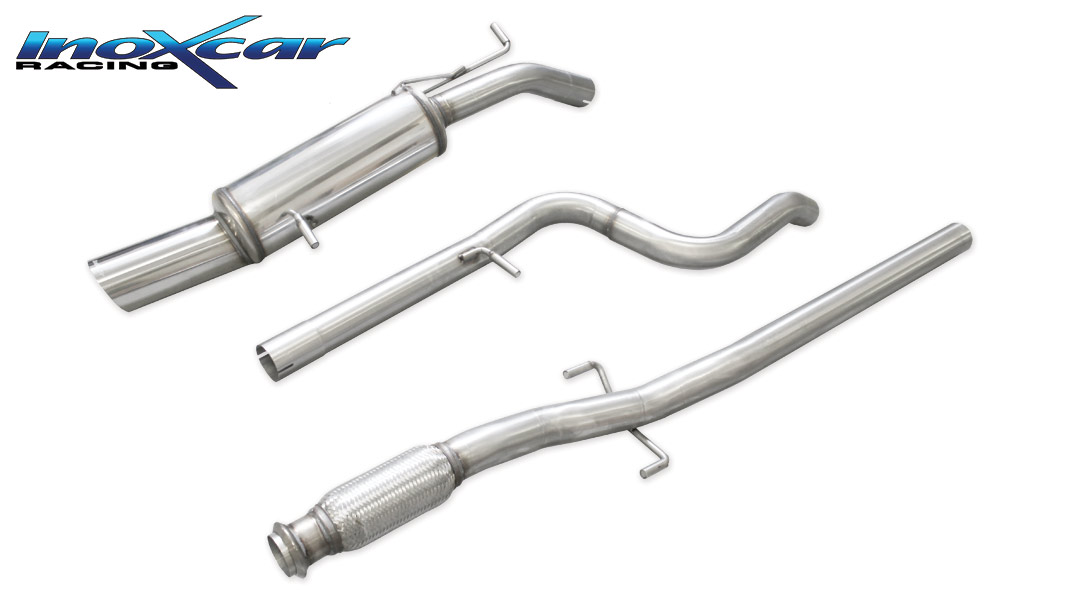 Inox CATBACK.114 Tube central direct+Silencieux arriere 1X101 RACING  diam.63