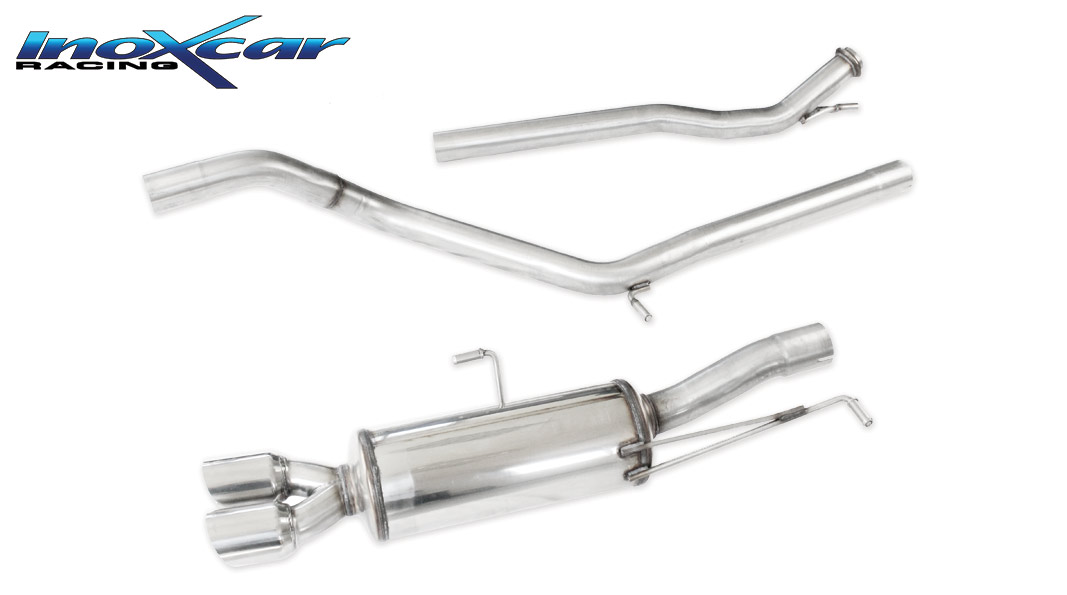 Inox CATBACK.116 Tube central direct+Silencieux arriere 2X76 RACING diam. 63,5