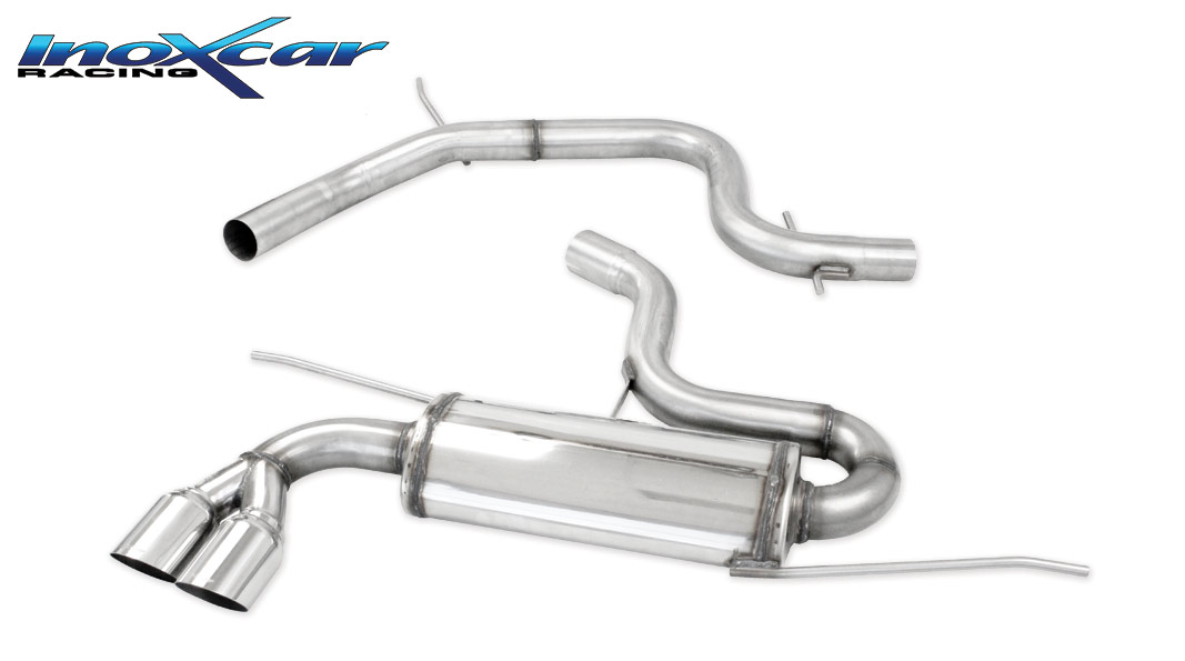 Inox CATBACK.131 Tube central direct+Silencieux arriere 2X76 RACING diam 63,5