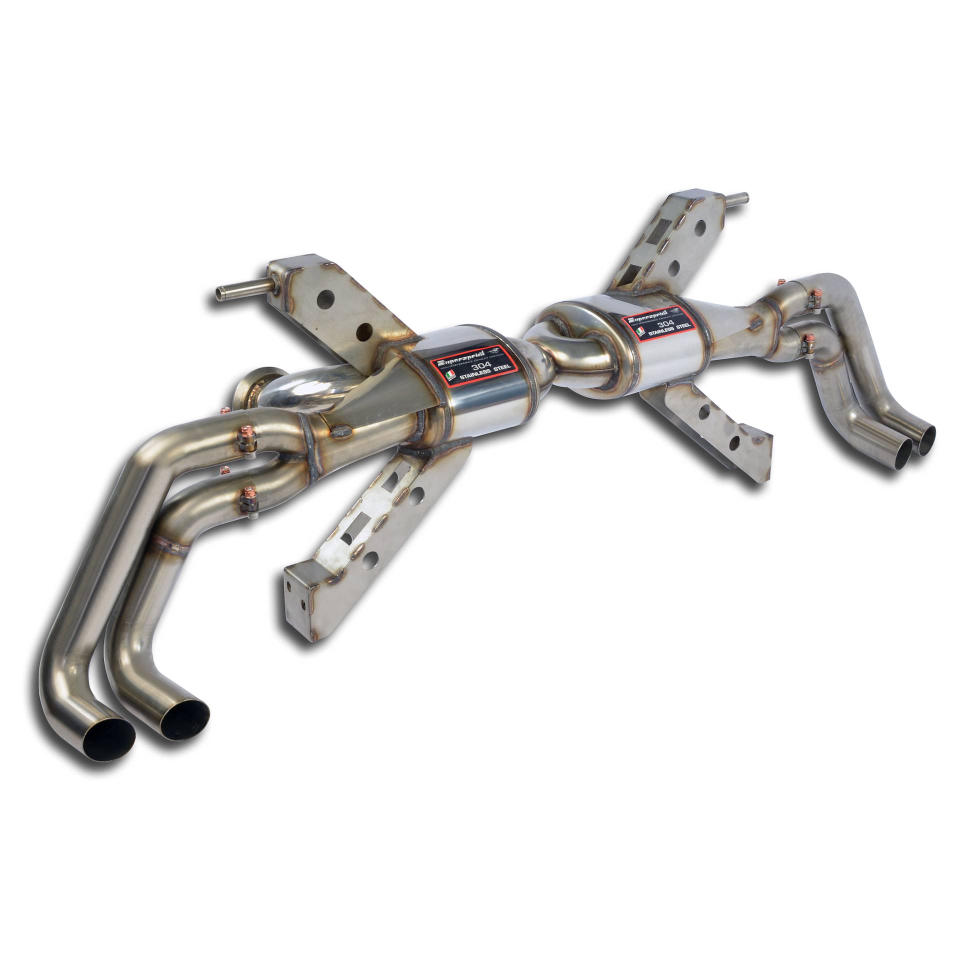 Supersprint 776034 Silencieux arrière "Racing" Droite - Gauche 4 sorties(remplace the main catalyseur - fits to the Stock Sorties)-19,0 Kg Supersprint 776034 Silencieux arrière "Racing" Droite - Gauche 4 sorties(remplace the main catalyseur - fits to the Stock Sorties)-19,0 Kg