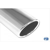 Silencieux arrière duplex inox 1x90mm type 16 pour PEUGEOT 208