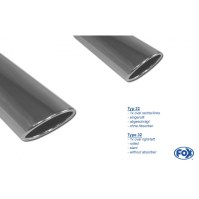Silencieux arrière duplex inox 1x115x85mm type 32 pour OPEL CORSA E