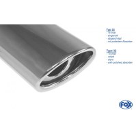 Silencieux arrière inox 1x115x85mm type 33 pour MAZDA 2 TYPE DY