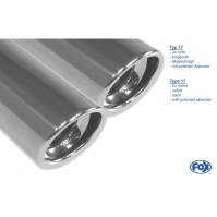 Silencieux arrière duplex inox 2x76mm type 17 pour SEAT EXEO TYPE 3R
