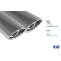 Silencieux arrière inox 2x88x74mm type 33 pour DEAWOO LACETTI BERLINE/BREAK