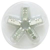 BOUCHONS DE VALVES HEXAGONAUX ARGENT 5PCS