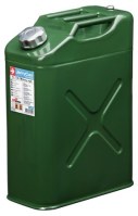 BIDON A CARBURANT METAL. U.N APPROVED BOUCHON VISSABLE 20L