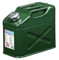 BIDON A CARBURANT METAL. U.N APPROVED BOUCHON VISSABLE 10L