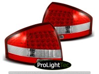 FEUX ARRIERE LED TAIL LIGHTS RED WHITE fits AUDI A6 97-04 (la paire) [eclcdt_tec_LDAU03]