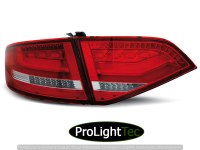 FEUX ARRIERE LED TAIL LIGHTS RED WHITE fits AUDI A4 B8 08-11 SEDAN (la paire) [eclcdt_tec_LDAUA2]