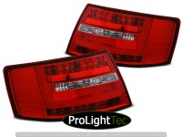FEUX ARRIERE LED BAR TAIL LIGHTS RED WHIE fits AUDI A6 C6 SEDAN 04.04-08 6-PIN (la paire) [eclcdt_tec_LDAUG2]