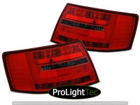 FEUX ARRIERE LED BAR TAIL LIGHTS RED SMOKE fits AUDI A6 C6 SEDAN 04.04-08 6-PIN (la paire) [eclcdt_tec_LDAUG3]