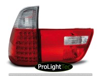 FEUX ARRIERE LED TAIL LIGHTS RED WHITE fits BMW X5 E53 09.99-06 (la paire) [eclcdt_tec_LDBMA3]