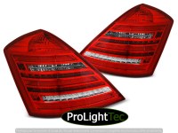 FEUX ARRIERE LED TAIL LIGHTS RED WHITE SEQ W222 LOOK fits MERCEDES W221 Class S 05-09 (la paire) [eclcdt_tec_LDMEE1]