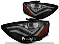FEUX ARRIERE LED BAR TAIL LIGHTS BLACK fits SEAT IBIZA 6J 3D 06.08-12 (la paire) [eclcdt_tec_LDSE24]