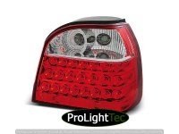 FEUX ARRIERE LED TAIL LIGHTS RED WHITE fits VW GOLF 3 09.91-08.97 (la paire) [eclcdt_tec_LDVW10]