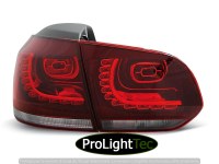 FEUX ARRIERE LED TAIL LIGHTS RED WHITE fits VW GOLF 6 10.08-12 (la paire) [eclcdt_tec_LDVW70]